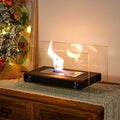 14" L Rectangular Tabletop Fire Bowl Pot (white)