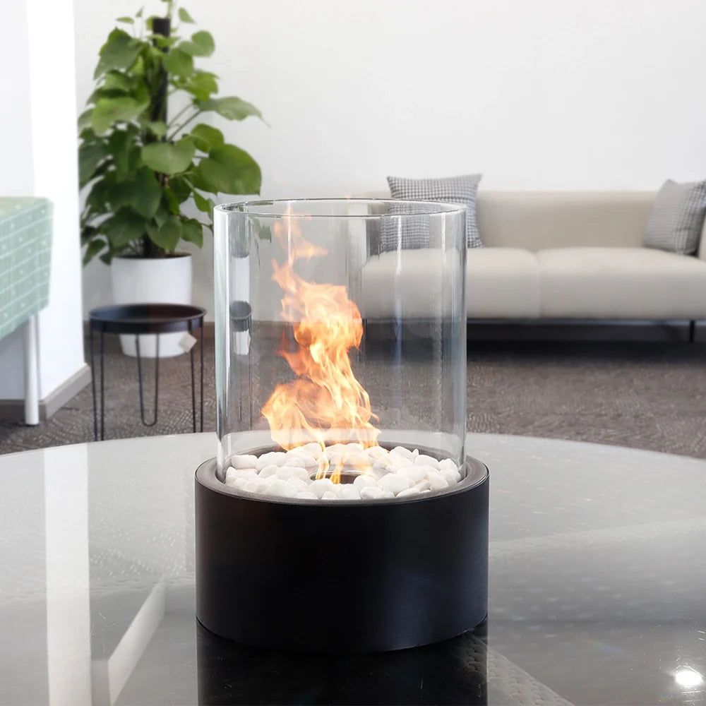 Extra Large Portable Tabletop Fire Bowl 22x28cm – Bio Ethanol Ventless Indoor/Outdoor
